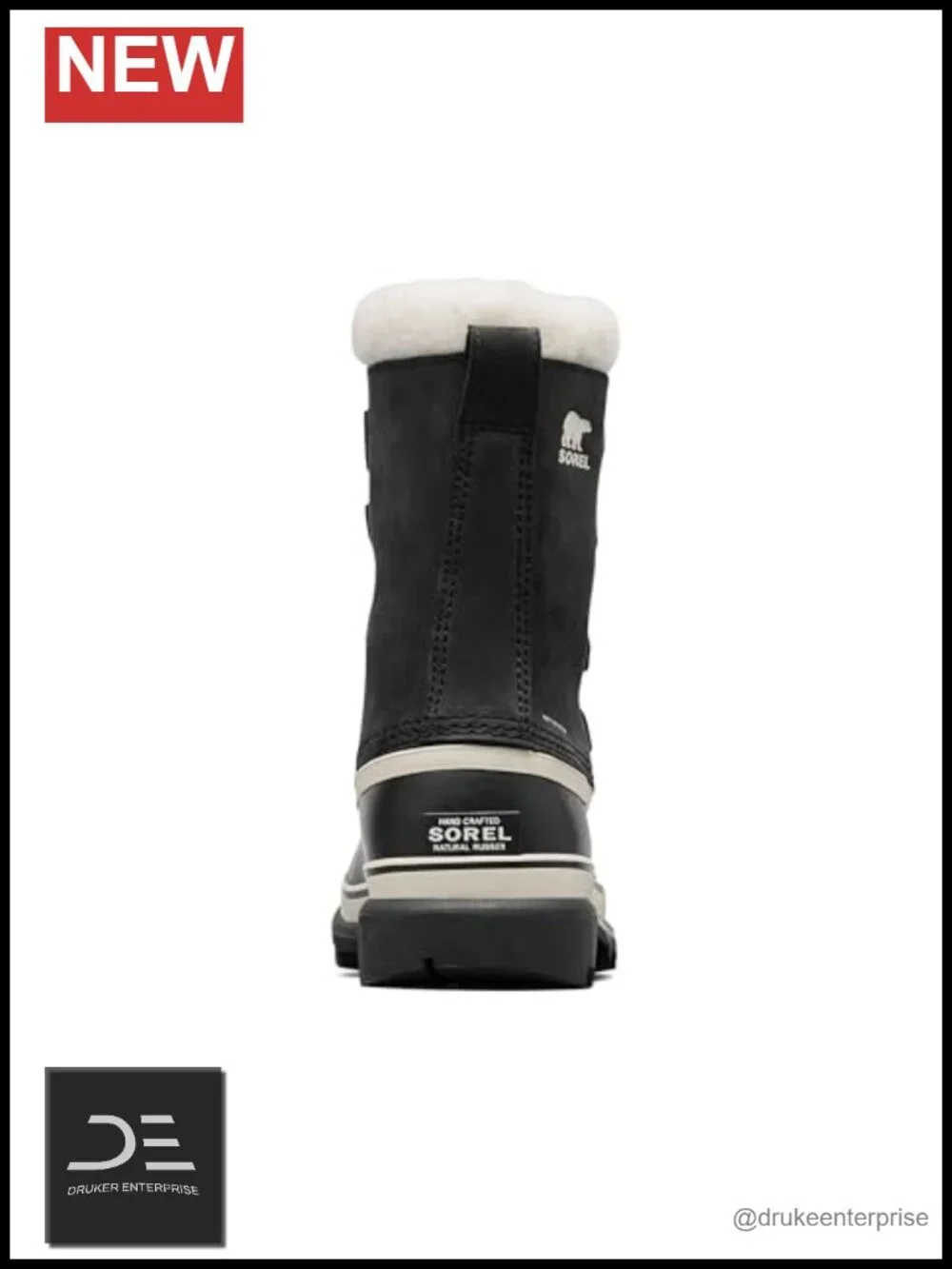 Waterproof Leather Lace-Up Mid-Calf Winter Boots Snow